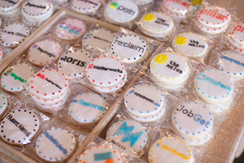 Cookies with portfolio company's logos